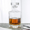 Square Whiskey Decanter with Glass Stopper 26Oz