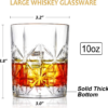 Whiskey Glass Set of 2,  10 Oz Crystal Whiskey Glasses Thick Bottom Bourbon Glasses Old Fashioned Rocks Glass Tumbler for Scotch, Cocktail, Liquor, Home Bar Whiskey Gifts for Men (Glass Set 2) - Image 6