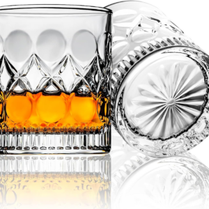 Whiskey Glasses Set of 2,Christmas Gift, Old Fashioned Glasses, Rocks Glasses, Bourbon Glasses, Suitable for Use in Bars, Parties, and Homes, the Right Gift for Men, Father 'S Day Gift