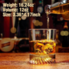 Whiskey Glasses Old Fashioned Glasses Set of 4 12Oz Rocks Glasses Gift for Men Women Drinking Bourbon Scotch Cocktails Rum Cognac Vodka at Home Bar - Image 3