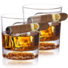 Chouggo Cigar Whiskey Glasses - Unique Ice Ball Bottom Design, Old Fashioned ...