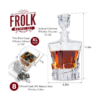 Whiskey Decanter and Stones Set - Whiskey Decanter, 2 Rocks Whiskey Glasses, 8 Stainless Steel Whisky Cubes - Image 3