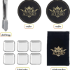Whiskey Glasses Set (2 Glasses + 6 Silver Stones) - Image 2
