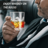 Whiskey Glass Set of 2,  10 Oz Crystal Whiskey Glasses Thick Bottom Bourbon Glasses Old Fashioned Rocks Glass Tumbler for Scotch, Cocktail, Liquor, Home Bar Whiskey Gifts for Men (Glass Set 2) - Image 2
