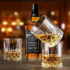 Whiskey Glasses Set of 4, Rocks Glasses, 10 Oz Old Fashioned Tumblers for Drinking Scotch Bourbon Whisky Cocktail Cognac Vodka Gin Tequila Rum Liquor Rye Gift for Men Women at Home Bar - Image 4
