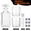 Whiskey Decanter Set with Glasses and Whiskey Stones - Image 2