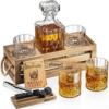 Whiskey Stones Gift Set for Men | Whiskey Decanter with Glasses Set and Wood - Image 15