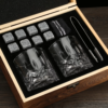 Whiskey Stones Set - 2 Whiskey Glasses - Granite Chilling Whiskey Rocks - Image 4