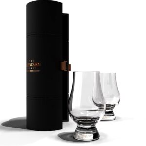 GLENCAIRN Whiskey Glass, Gift Set of 2 in Travel Case