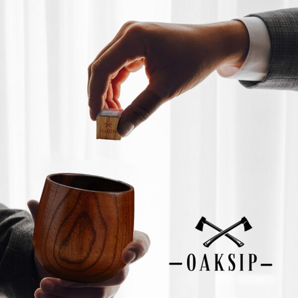 Oaksip Original Charred Wooden Bourbon Drinking Glasses