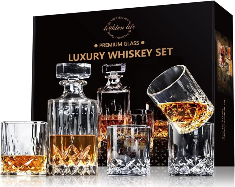 LIGHTEN LIFE Crystal Whiskey Decanter Set