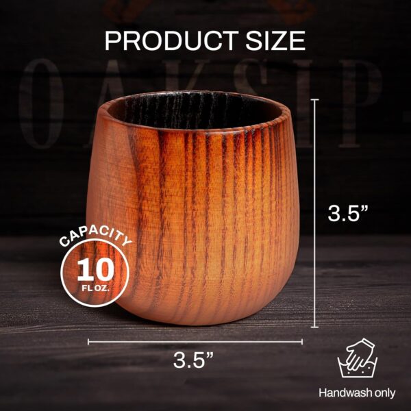 Oaksip Original Charred Wooden Bourbon Drinking Glass - Image 6