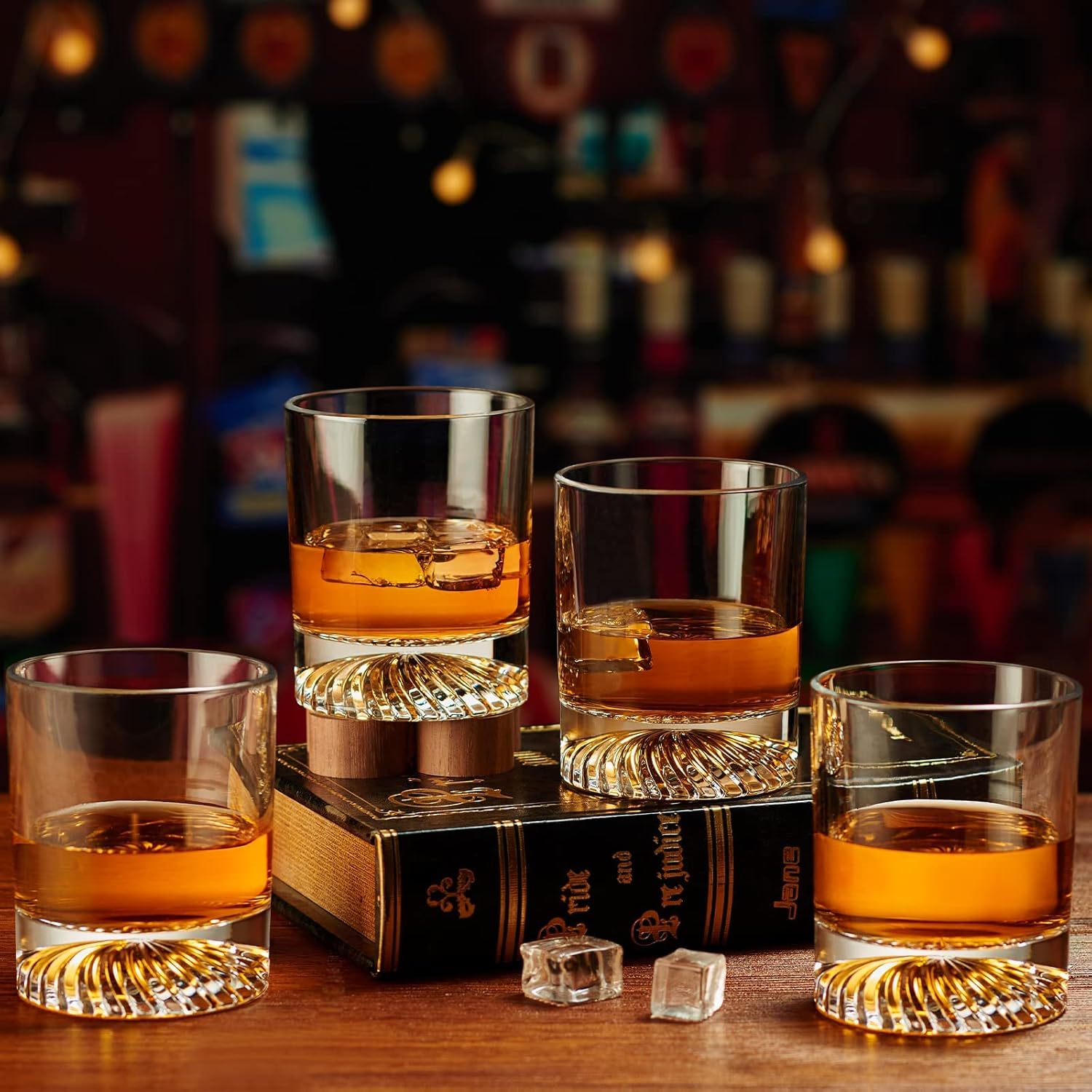 OPAYLY Crystal Old Fashioned Whiskey Glasses Set - Image 4