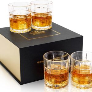 KANARS Crystal Lowball Whiskey Glasses