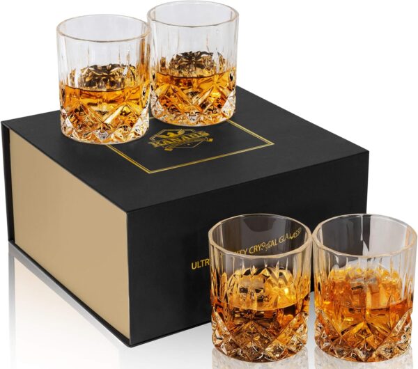 KANARS Old Fashioned Whiskey Glasses Set
