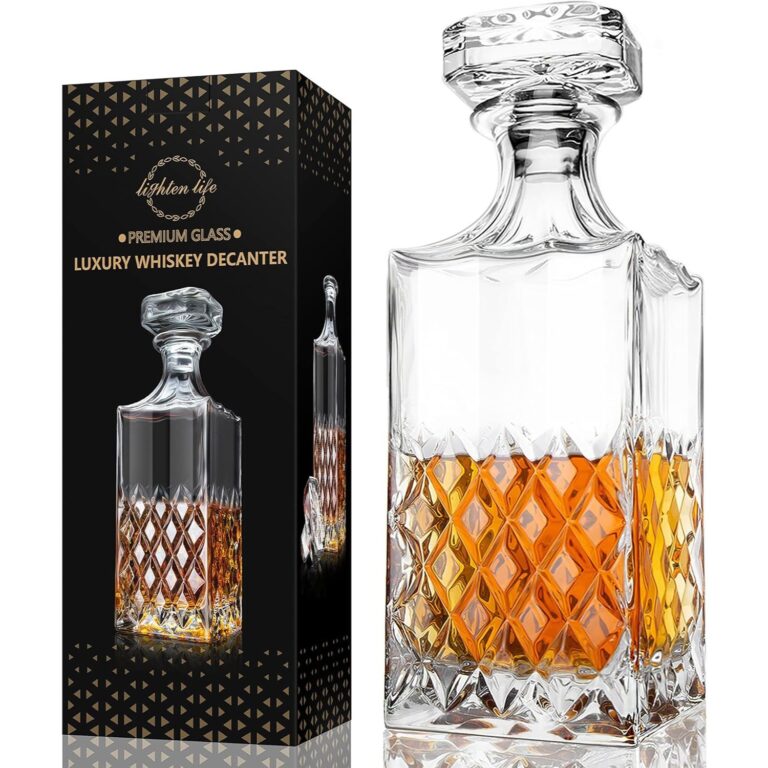 LIGHTEN LIFE 29oz Crystal Whiskey Decanter with Stopper