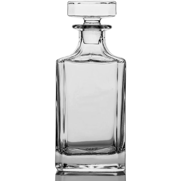 QUEEN & STONE Square 25 oz Whiskey Decanter