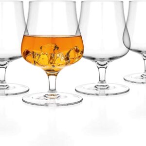 Luxbe Whiskey Crystal Glasses Snifter – Set of 4