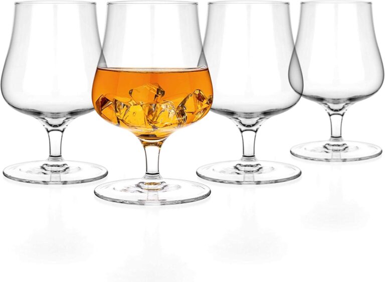 Luxbe Whiskey Crystal Glasses Snifter – Set of 4