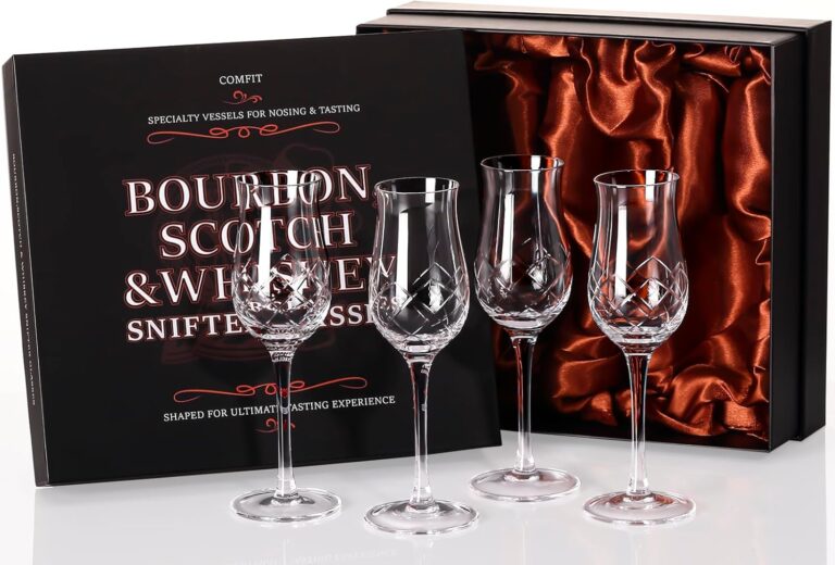 Engraved Crystal Snifter and Copita Glasses – 4-Piece Premium Etched Glass Set by Froolu