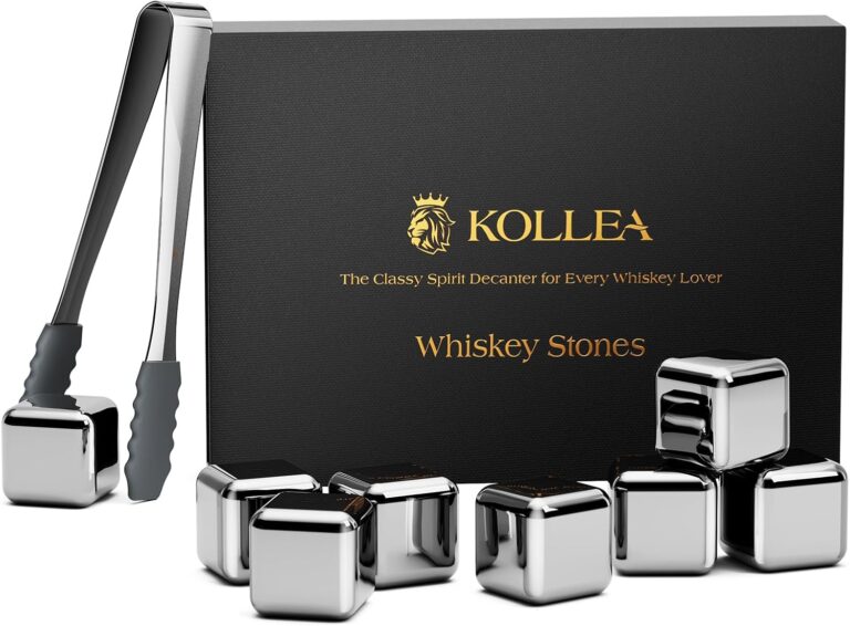 Kollea Stainless Steel Whiskey Chilling Rocks (8-pack set)