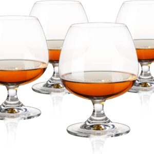 TRUE Crystal Snifter Glasses – Set of 4 (14 oz)