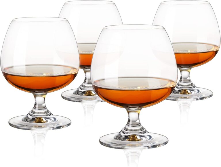 TRUE Crystal Snifter Glasses – Set of 4 (14 oz)