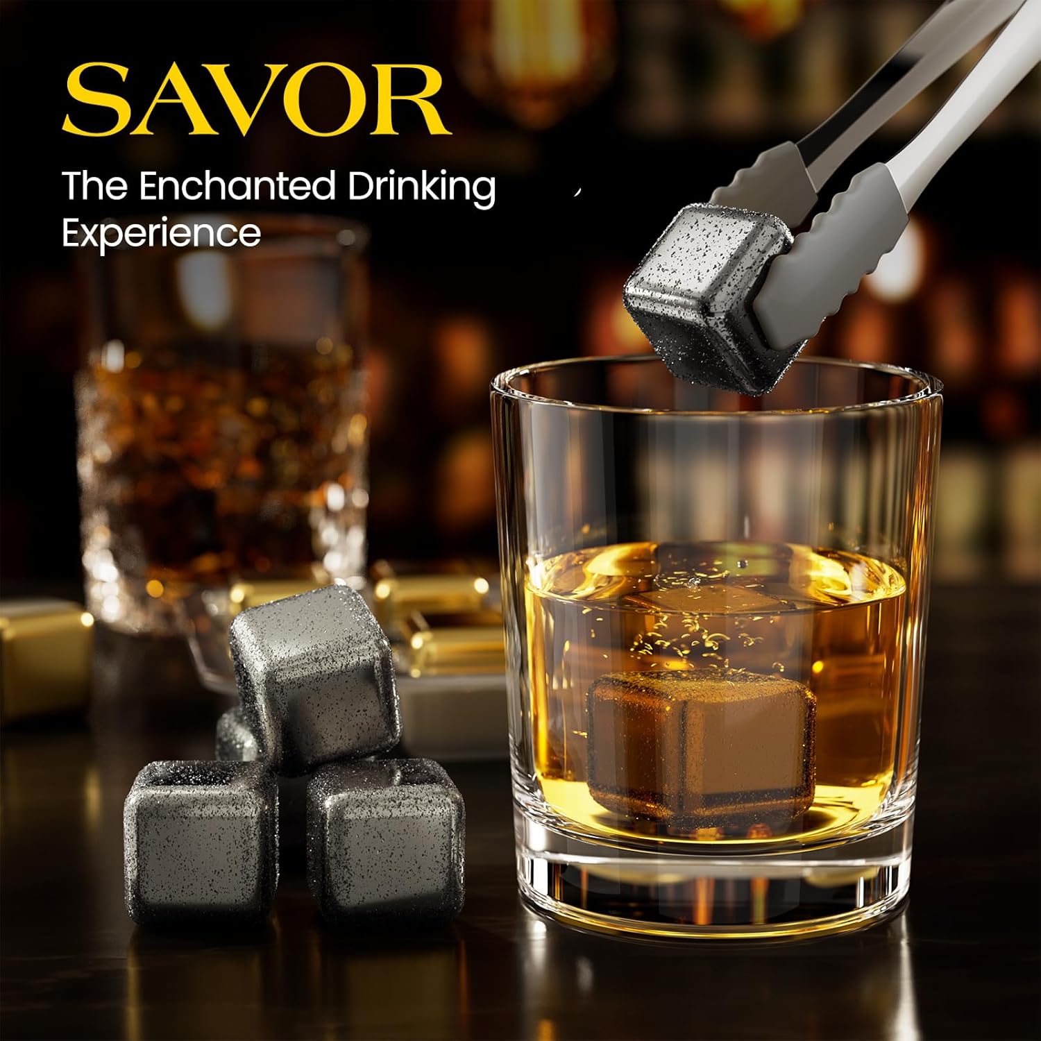 Kollea Stainless Steel Whiskey Chilling Rocks (8-pack set) - Image 2