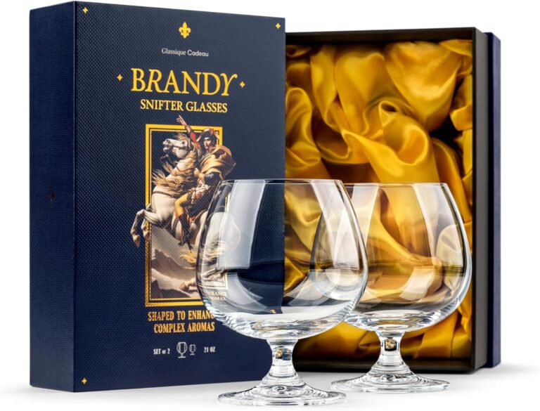 GLASSIQUE CADEAU Large 21 oz Crystal Brandy and Cognac Snifter Glasses