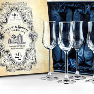 GLASSIQUE CADEAU Set of 4 Small Copita Glasses for Sipping Spirits