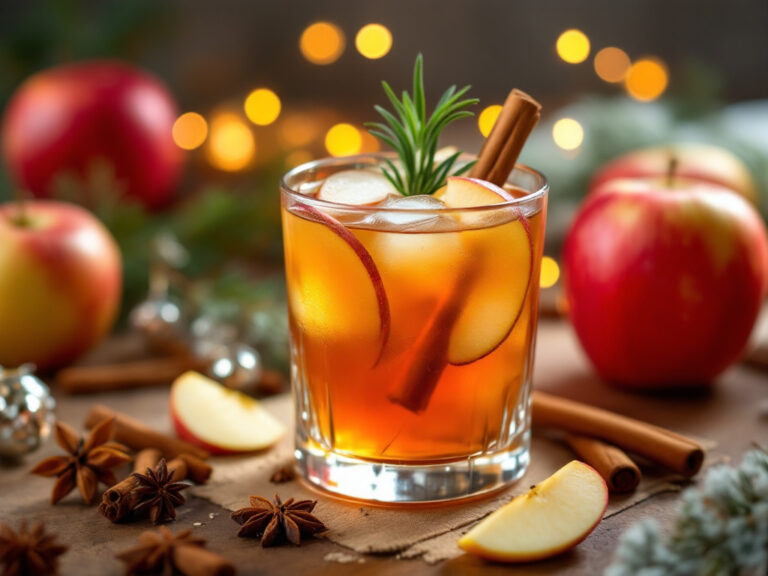 apple cider whiskey smash cocktail recipe