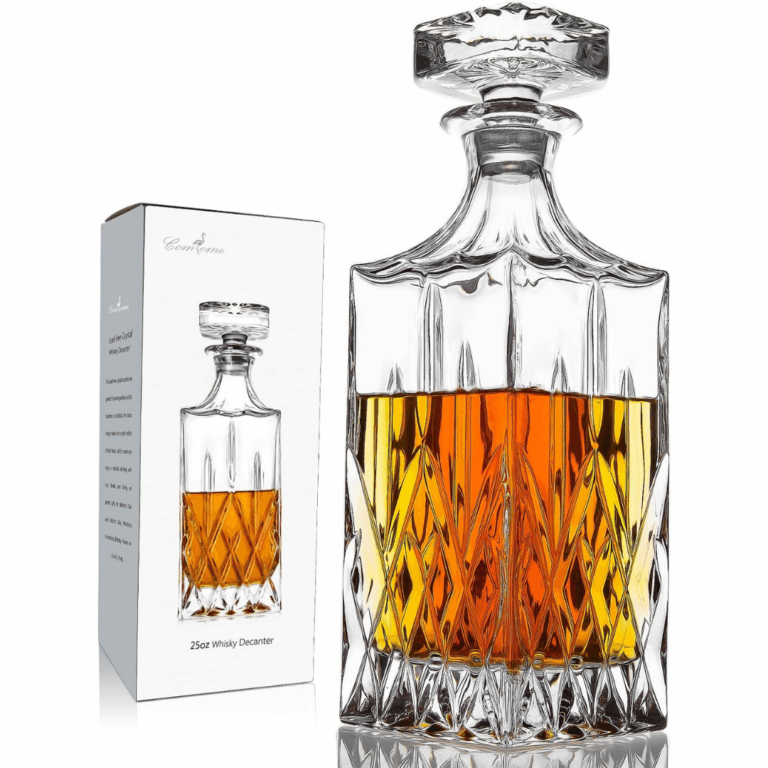 Comfome 25 oz Whiskey Decanter with Glass Stopper