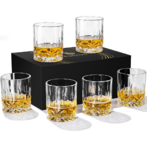 Triplorare Whiskey Glasses Set of 6 – Premium Old-Fashioned Glassware