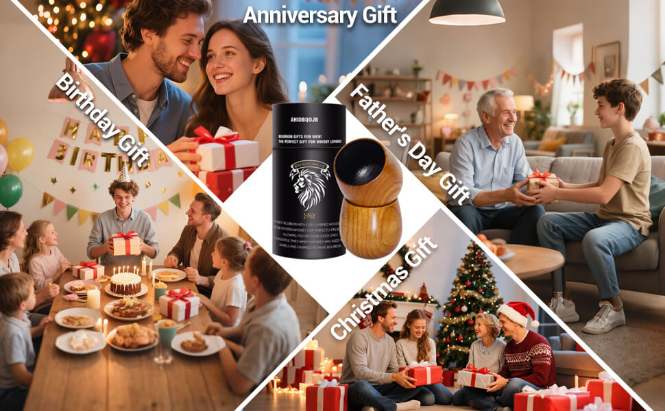 AHIDBQOJB Wooden Bourbon Drinking Glass