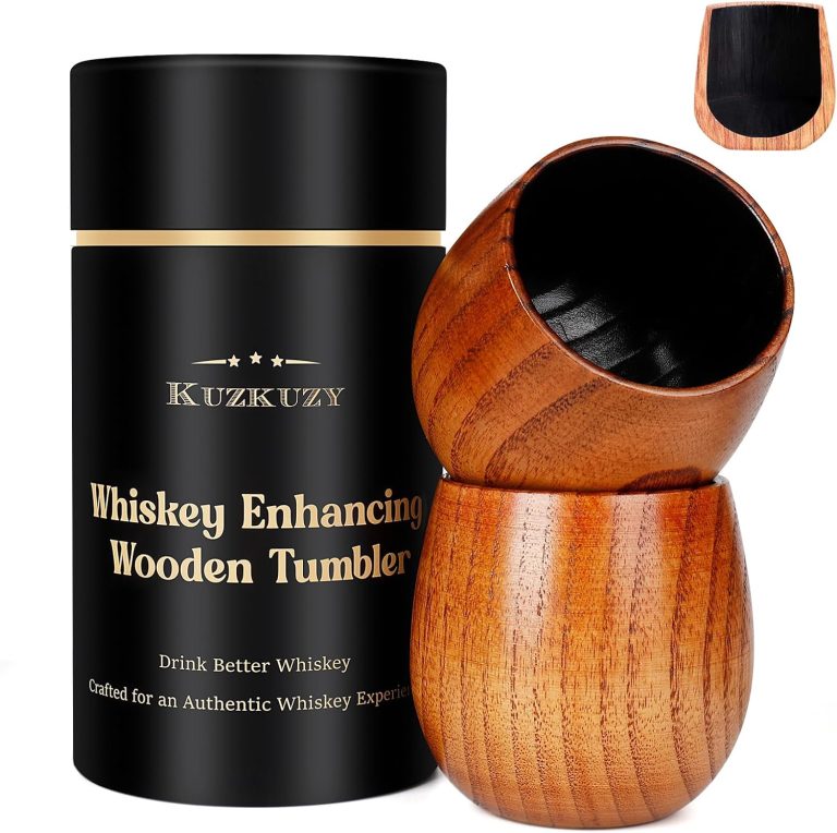 Charred Wooden Whiskey Tumbler by KUZKUZY