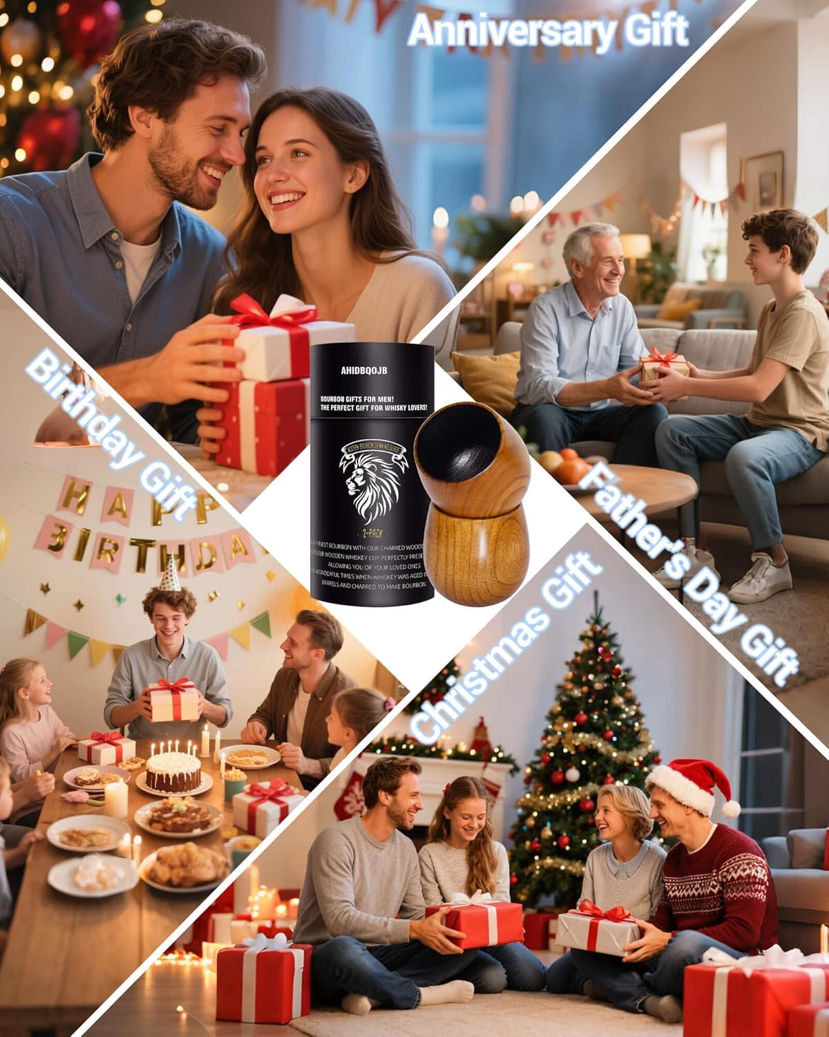 AHIDBQOJB Wooden Bourbon Drinking Glass