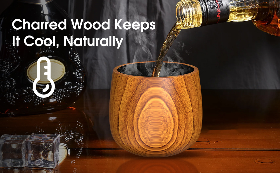 AHIDBQOJB Wooden Bourbon Drinking Glass