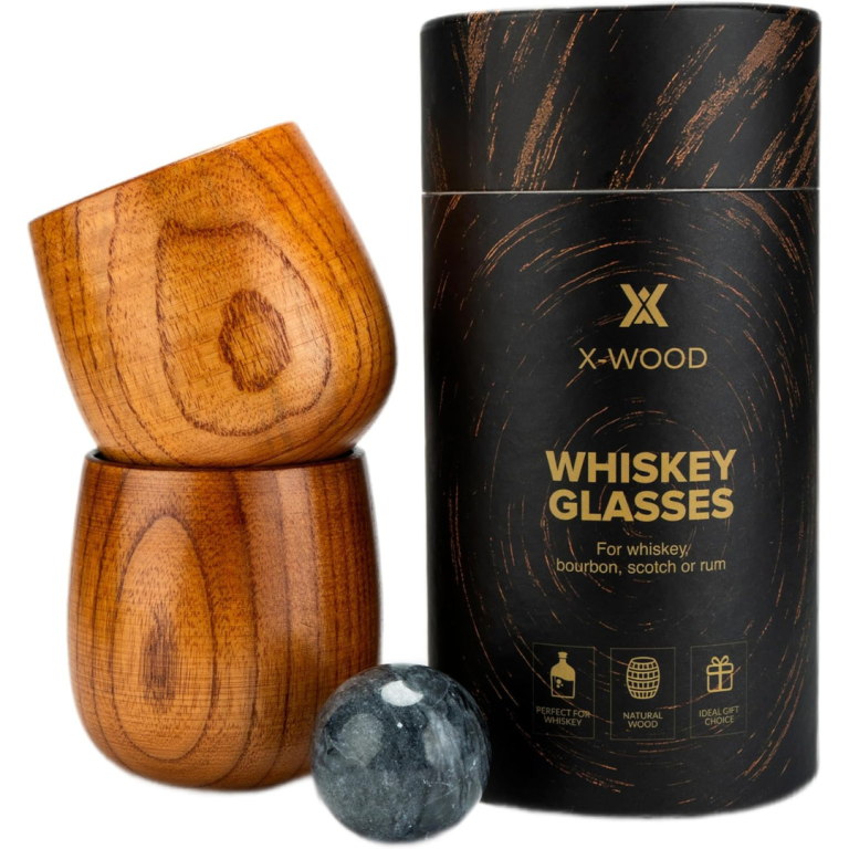STEAKMAN XWOOD Premium Wooden Whiskey Glass Set
