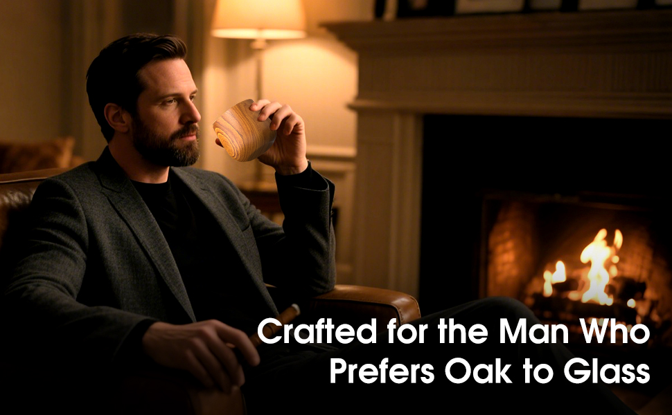 AHIDBQOJB Wooden Bourbon Drinking Glass